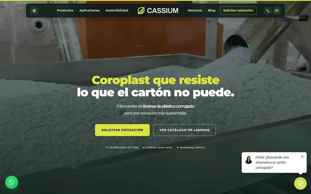 Cassium page: corrugated plastic sheet manufacturer