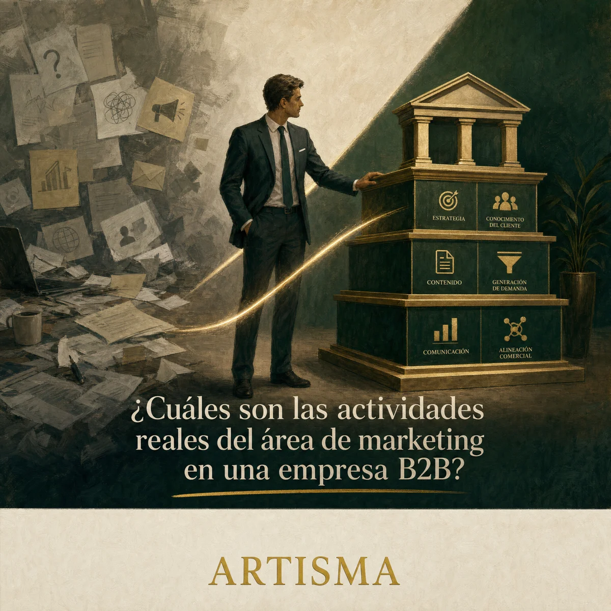 ¿Cuáles son las actividades reales del área de marketing en una empresa B2B?
