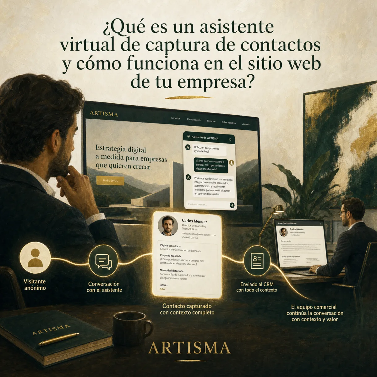 ¿Qué es un asistente virtual de captura de contactos y cómo funciona en el sitio web de tu empresa?