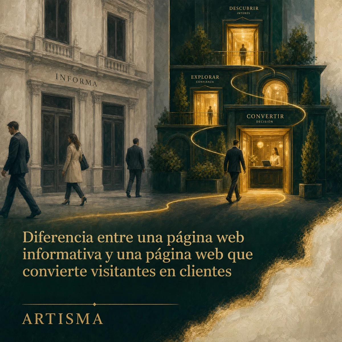 Diferencia entre una página web informativa y una página web que convierte visitantes en clientes para tu empresa